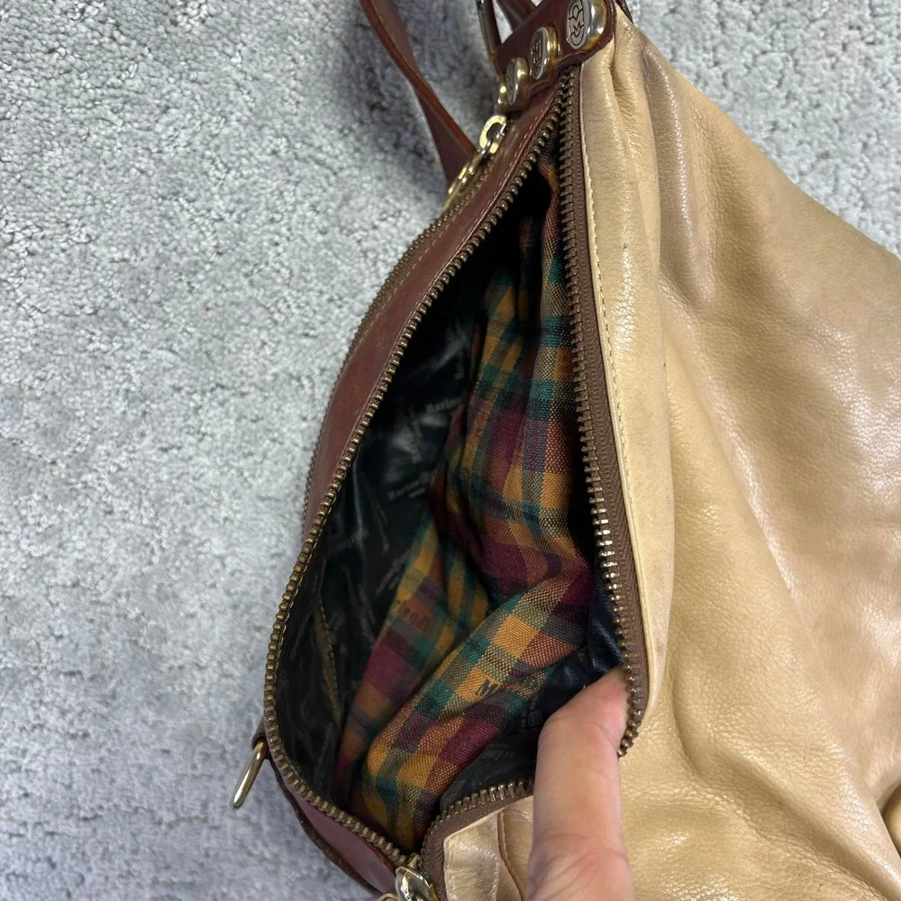 VINTAGE Marino Orlandi Bag Italian Geniune Leather Tan‎ Brown Crossbody Shoulder
